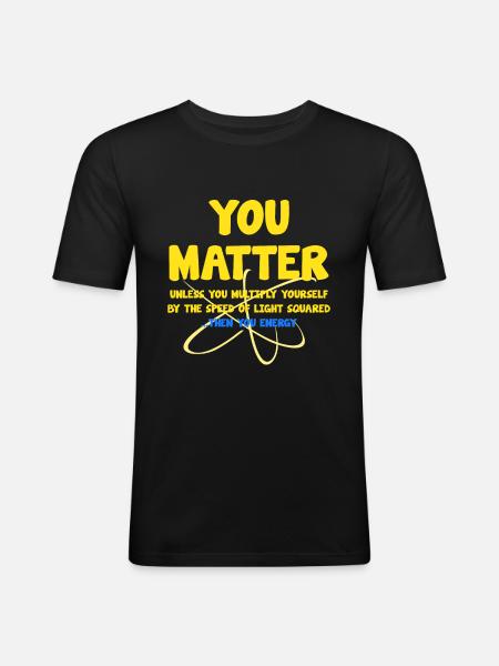 science - Men's Slim Fit T-Shirt - black
