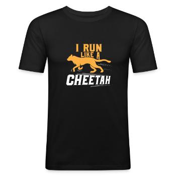 cheetah - Men's Slim Fit T-Shirt - black - Front - Nik (191cm)