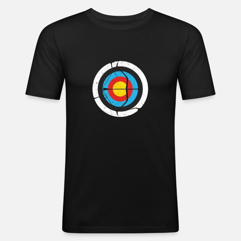 Bogenschütze - Männer Slim Fit T-Shirt - Schwarz