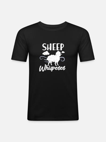Sheep sheep sheep sheep lamb lambs gift - Men's Slim Fit T-Shirt - black