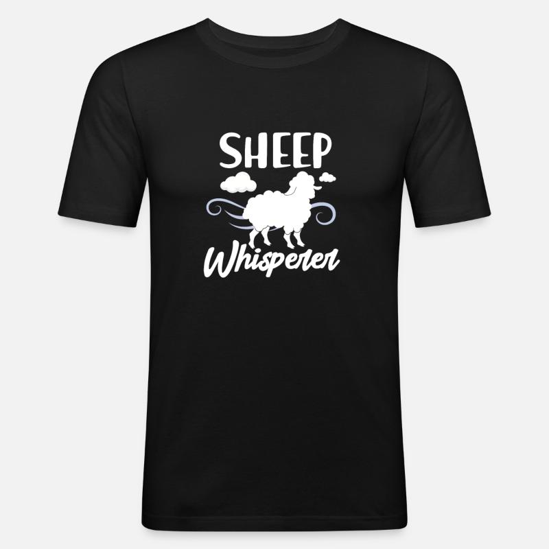 Schaf - Männer Slim Fit T-Shirt - Schwarz