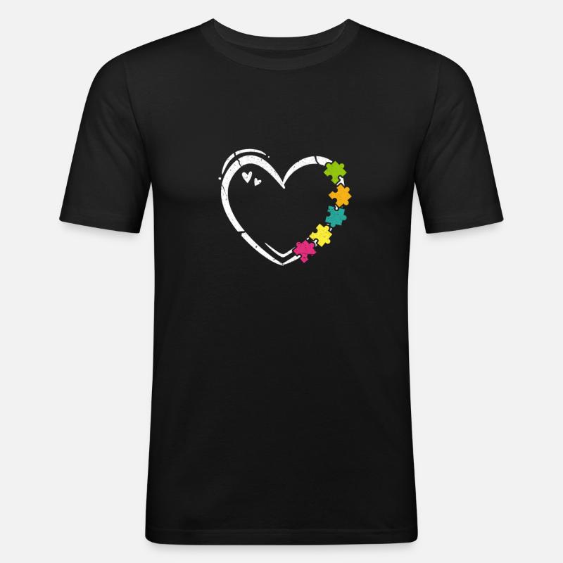 Autismus - Männer Slim Fit T-Shirt - Schwarz
