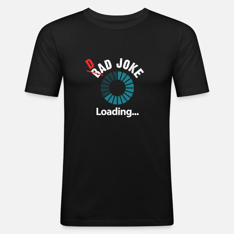 Vater Witz - Männer Slim Fit T-Shirt - Schwarz