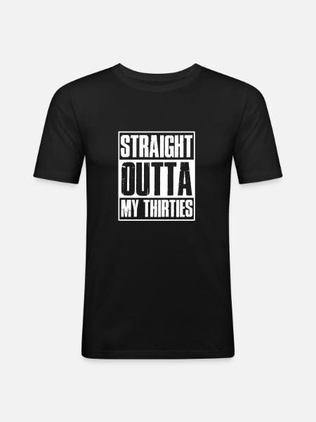 40th birthday - Men's Slim Fit T-Shirt - black