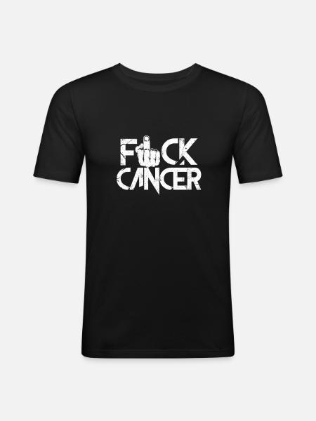 cancer - Men's Slim Fit T-Shirt - black