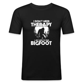 Bigfoot - Männer Slim Fit T-Shirt - Schwarz - Vorne - Nik (191cm)