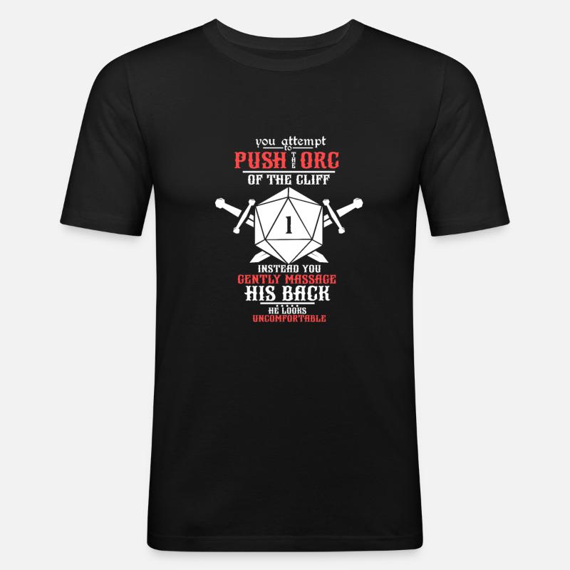 D20 - Männer Slim Fit T-Shirt - Schwarz