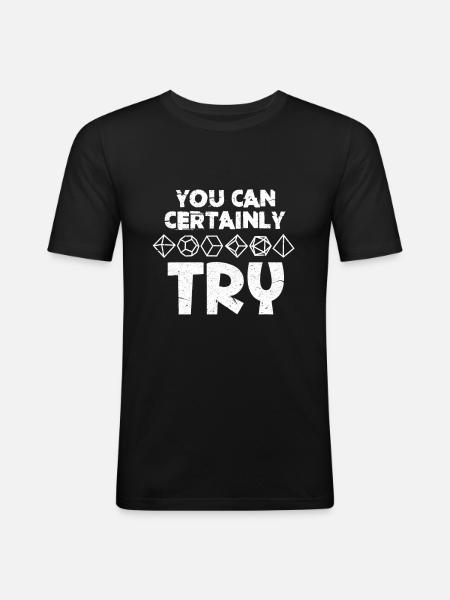 D20 - Men's Slim Fit T-Shirt - black