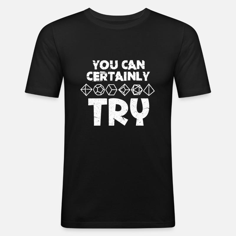 D20 - Männer Slim Fit T-Shirt - Schwarz