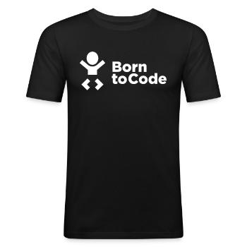 Born to Code - Men's Slim Fit T-Shirt - black - Front - Nik (191cm)