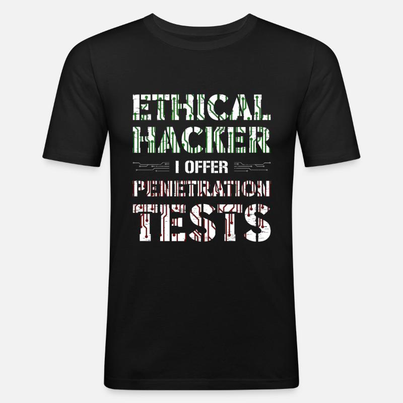 Computer Security Hacker Webentwickler - Männer Slim Fit T-Shirt - Schwarz