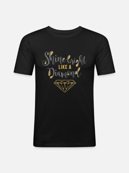 Shine Bright Diamond - Men's Slim Fit T-Shirt - black
