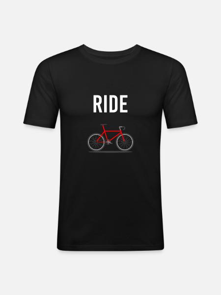 CYCLE | Monter mon vélo - T-shirt près du corps Homme - noir