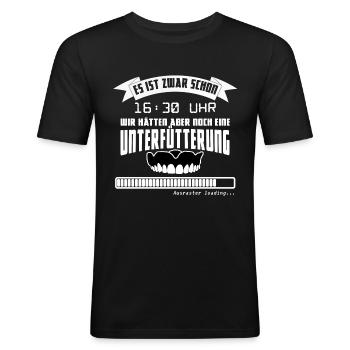 Zahntechniker Unterfütterung Ausraster - Männer Slim Fit T-Shirt - Schwarz - Vorne - Nik (191cm)