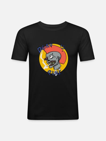 Dead is punk. - Men's Slim Fit T-Shirt - black