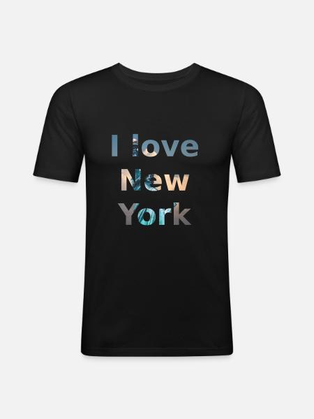 I love New York - Men's Slim Fit T-Shirt - black