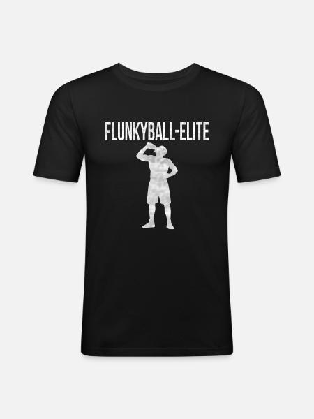 Flunkyball-Elite - Männer Slim Fit T-Shirt - Schwarz