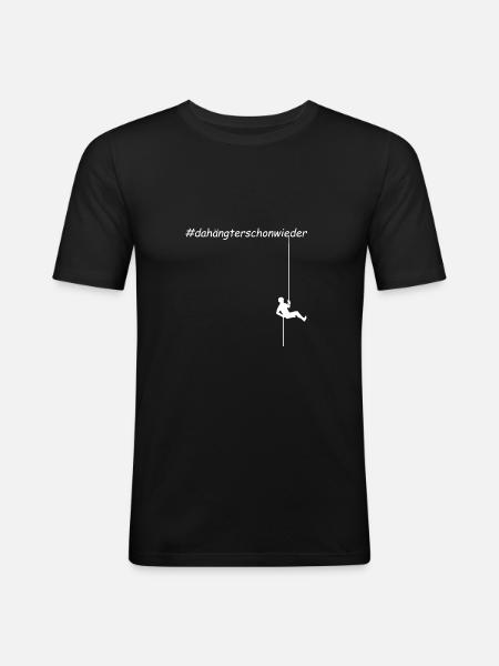 Climbing love - Men's Slim Fit T-Shirt - black
