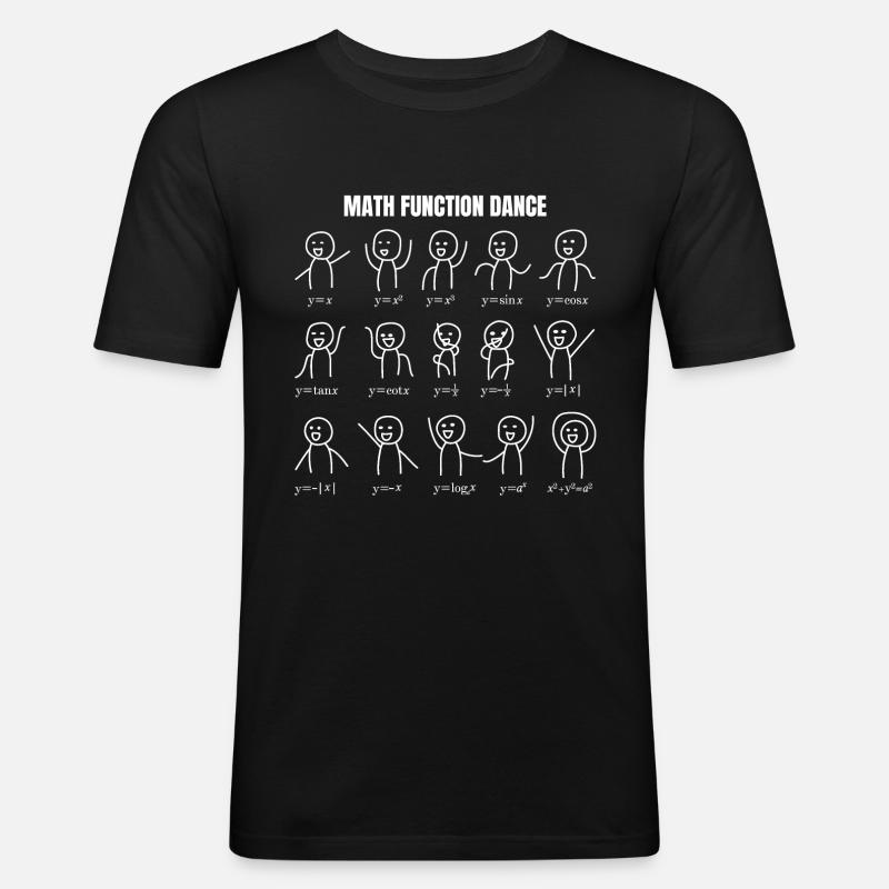 Mathematik - Männer Slim Fit T-Shirt - Schwarz