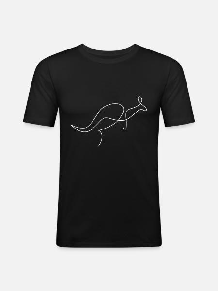 Kangaroo - Kangaroo Oneline - Men's Slim Fit T-Shirt - black