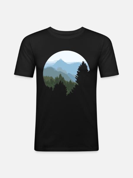 Lonely Mountain - Men's Slim Fit T-Shirt - black