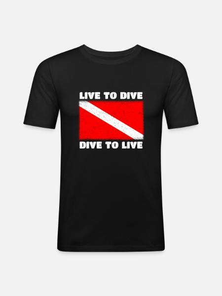 Scuba diving saying - Men's Slim Fit T-Shirt - black