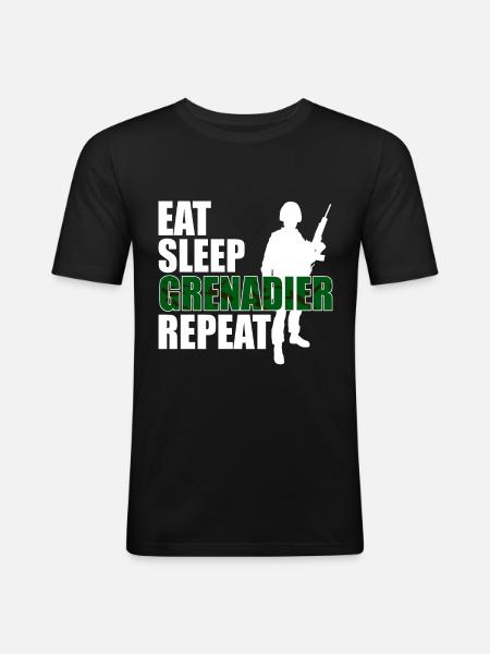 Grenadier Panzergrenadier Soldier Gift - Men's Slim Fit T-Shirt - black