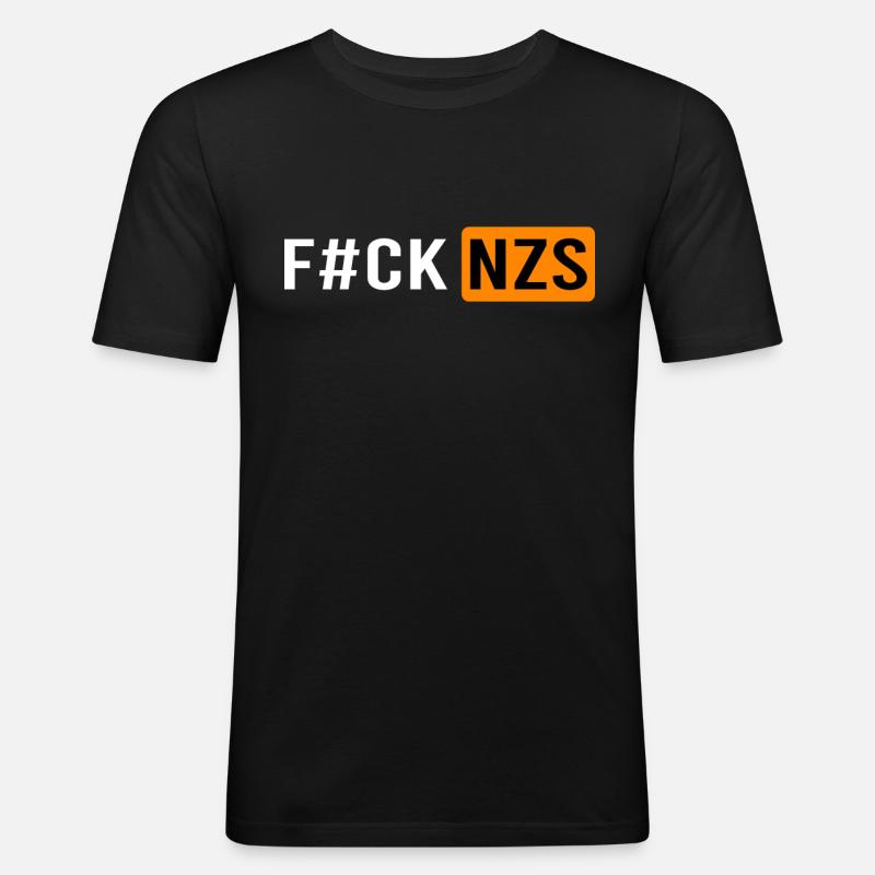 Links Antifaschist Linke Geschenkidee - Männer Slim Fit T-Shirt - Schwarz