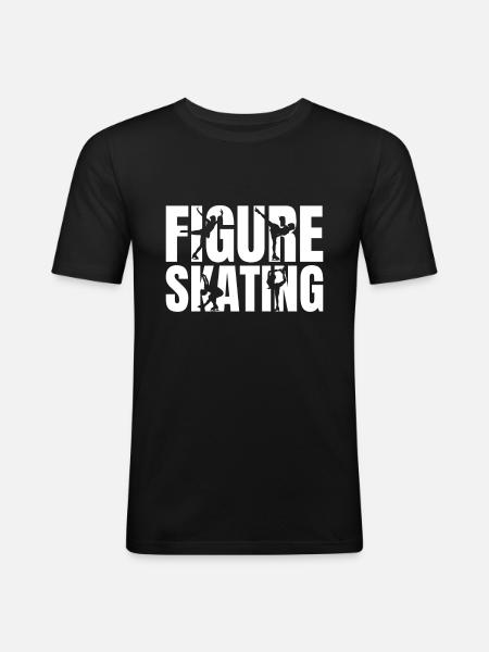 Ice Skating Figure Skating - Men's Slim Fit T-Shirt - black