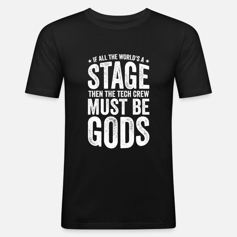 Technische Crew Theatertechnik - Männer Slim Fit T-Shirt - Schwarz