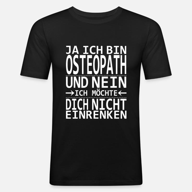 Osteopath Osteopathie Heilpraktiker Heilkunde - Männer Slim Fit T-Shirt - Schwarz
