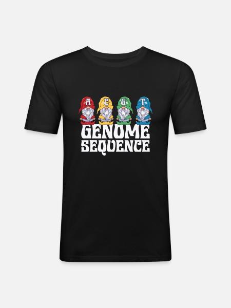 Genealogy Genetics Christmas - Men's Slim Fit T-Shirt - black