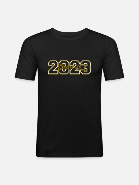 Senior 2023 Klasse von 2023 - Männer Slim Fit T-Shirt - Schwarz