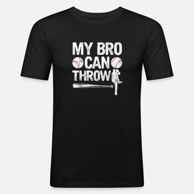 Bruder Baseball - Männer Slim Fit T-Shirt - Schwarz