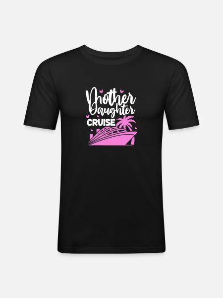 Croisière Mère Fille - T-shirt près du corps Homme - noir