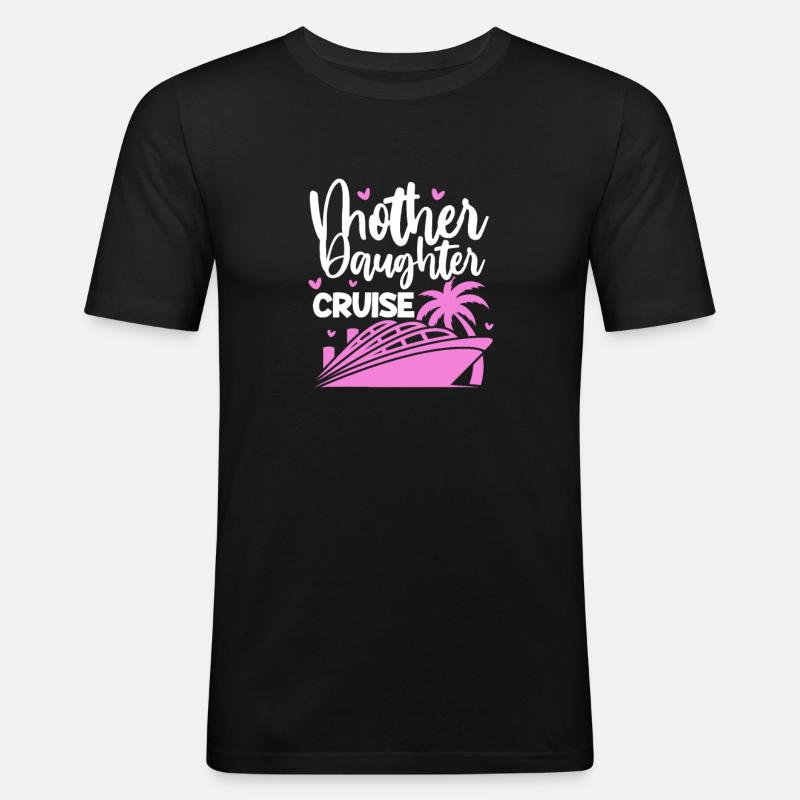 Kreuzfahrt Mutter Tochter - Männer Slim Fit T-Shirt - Schwarz