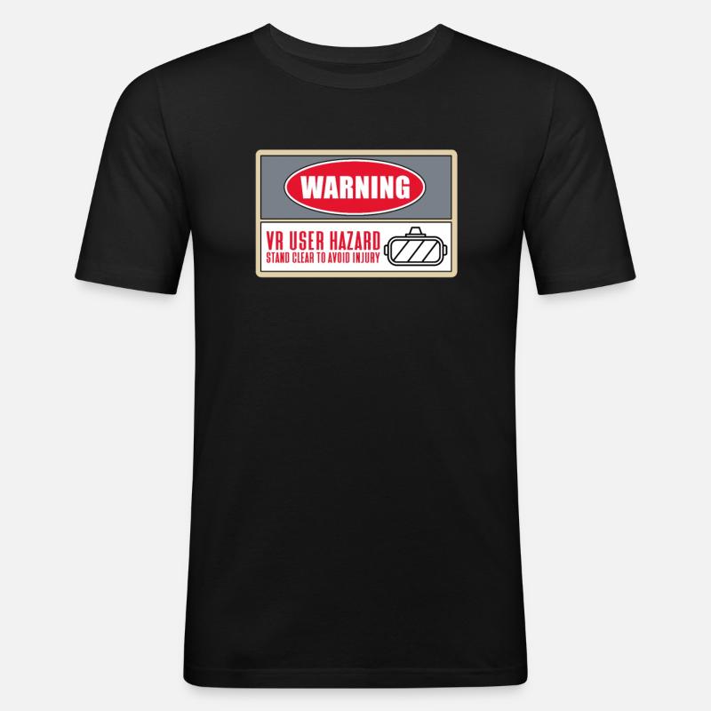 VR Virtual Reality - Männer Slim Fit T-Shirt - Schwarz