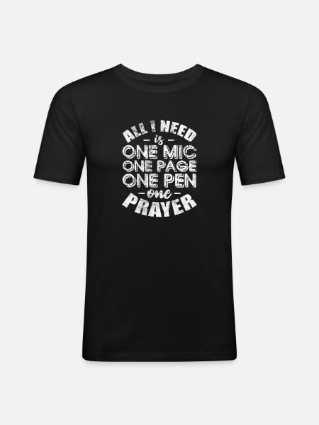 Hip Hop - Men's Slim Fit T-Shirt - black