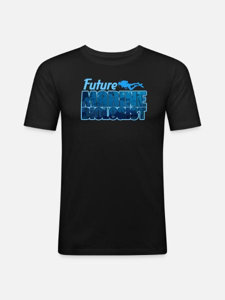marinbiologi - Slim Fit T-skjorte for menn - svart