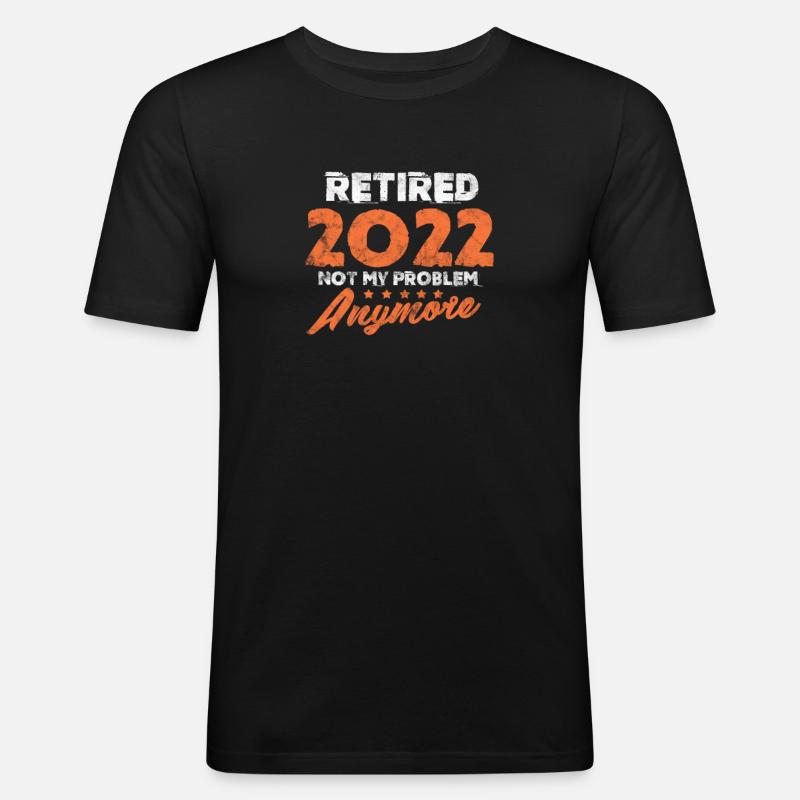 Ruhestand - Männer Slim Fit T-Shirt - Schwarz