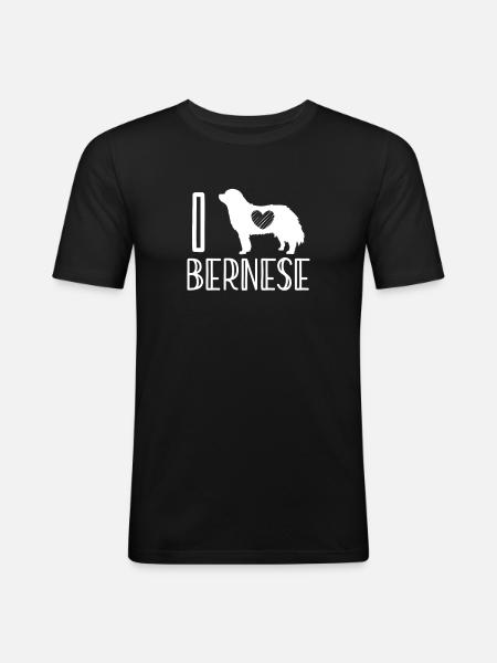 Bernese Mountain Dog - Men's Slim Fit T-Shirt - black
