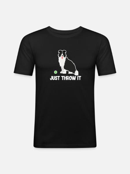 Border Collie - Men's Slim Fit T-Shirt - black