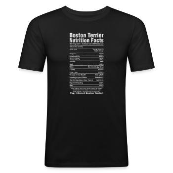 Boston Terrier - Men's Slim Fit T-Shirt - black - Front - Nik (191cm)