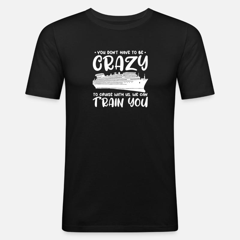 Kreuzfahrt - Männer Slim Fit T-Shirt - Schwarz