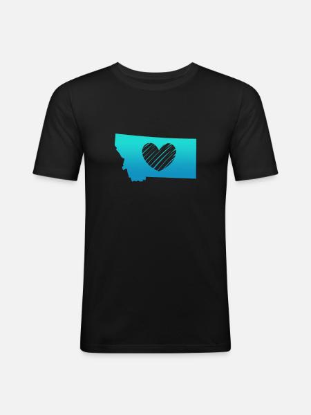 Montana - Men's Slim Fit T-Shirt - black
