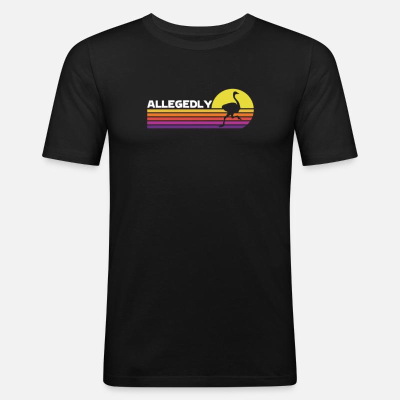 Strauß - Männer Slim Fit T-Shirt - Schwarz