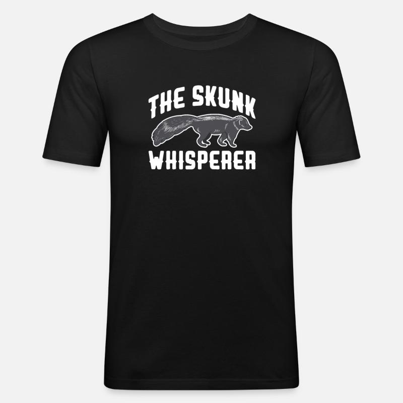 Stinktier - Männer Slim Fit T-Shirt - Schwarz