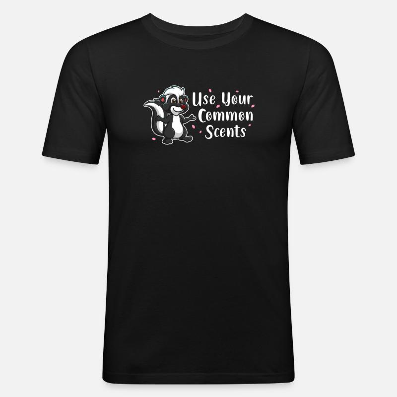 Stinktier - Männer Slim Fit T-Shirt - Schwarz