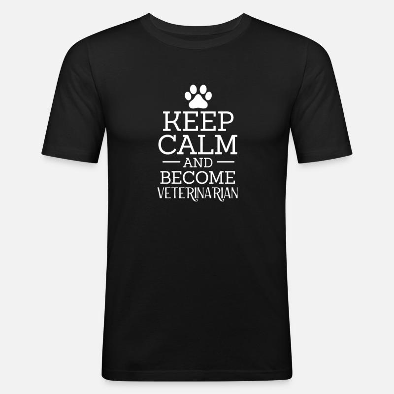 Tierarzt - Männer Slim Fit T-Shirt - Schwarz