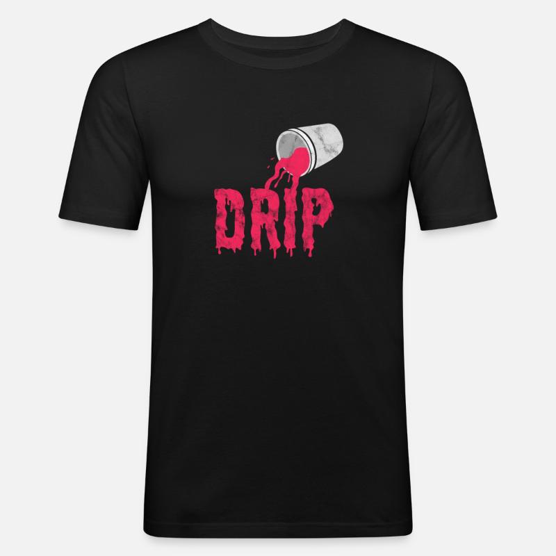 Hip Hop - Männer Slim Fit T-Shirt - Schwarz